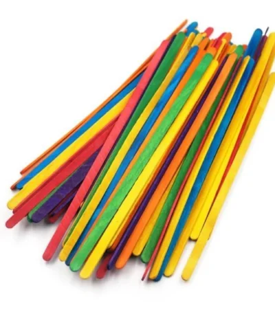 Abaisse langue Bâtonnets de glace en Bois colorés