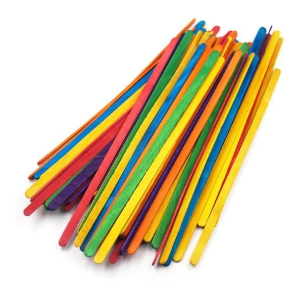 Abaisse langue Bâtonnets de glace en Bois colorés