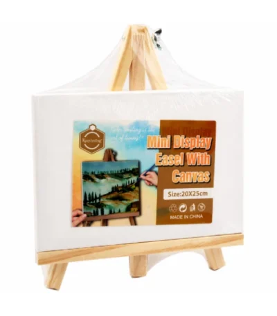 Chevalet de table miniature avec toile 20x25